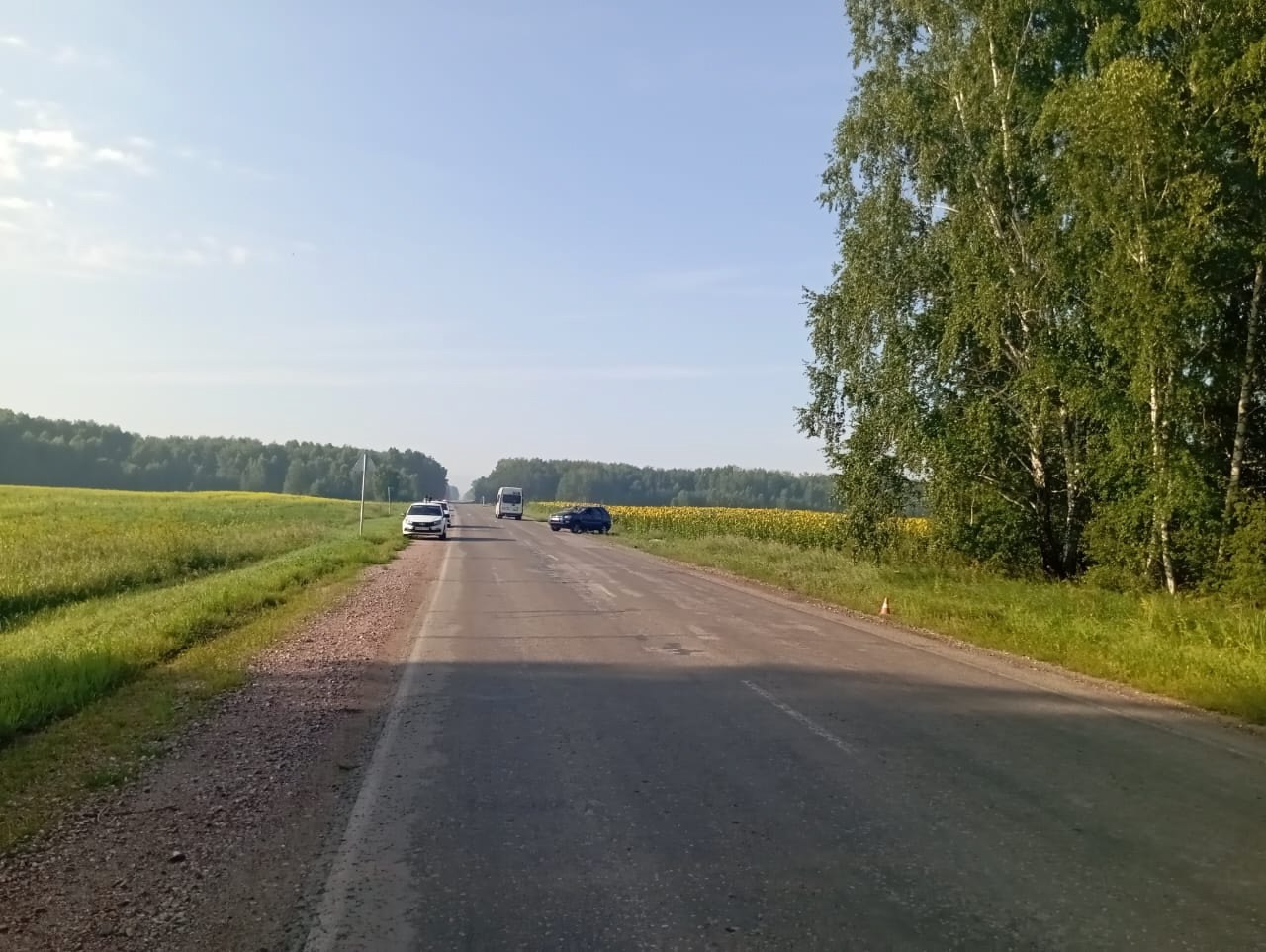 ‼   Госавтоинспекция устанавливает причины смертельного ДТП в Куйбышевском районе   30 июля в 7 часов 10 минут водитель, мужчина 1958 года рождения, управляя автомобилем "Kia Sportage", двигался со стороны села Северное в направлении города Куйбышев, по предварительной информации, не справился с управлением и на 14 км автодороги К-04 "Куйбышев-Северное" совершил съезд с дороги с последующим опрокидыванием.  В результате произошедшего водитель автомобиля скончался на месте ДТП, женщина-пассажир 1962 года рождения получила травмы.   Комментарий: начальник Госавтоинспекции Куйбышевского района Фёдор Бешкарев.     Госавтоинспекция Новосибирской области