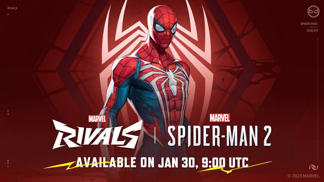 Костюм Человека-паука из игры Insomniac будет доступен в Marvel Rivals одновременно с выходом игры «Человек-паук 2» на ПК, который состоится 30 января.