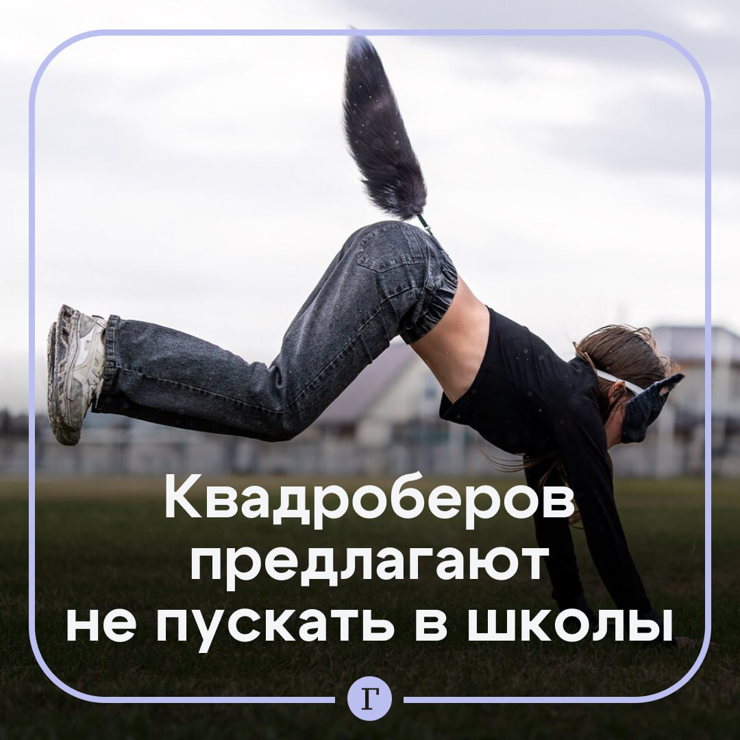 «Ешьте из миски, ходите в лоток»: квадроберов предложили не пускать в школы.  Председатель Свердловского областного родительского комитета Людмила Золотницкая считает, что поведение подражателей зверей может быть опасным для окружающих.     «Нас спрашивали недавно: "Вот какое безобразие, не пустили детей — квадроберов в школу". Я говорю, правильно сделали, они ходят на четырех конечностях, это небезопасно для других», — заявила она.  Золотницкая добавила, что в школе есть свои правила поведения, которые нужно соблюдать:     «Будьте квадроберами дома, ешьте из миски, ходите в лоток, пусть вас выгуливают на поводке».  Как вам идея?    — Поддерживаю это предложение   — Это уже нарушение прав человека