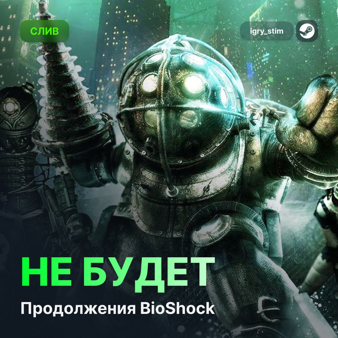 СЛИВ: разработка ремейка BioShock отменена  Об этом утверждает игровой журналист и писатель Джейсон Шрайер, которому сообщили анонимные источники.    Тем более утверждается, что проект был закрыт ещё в начале этого года  Вот это облом... Хотели бы увидеть что-то новое по франшизе?      Steam Игры   Чат