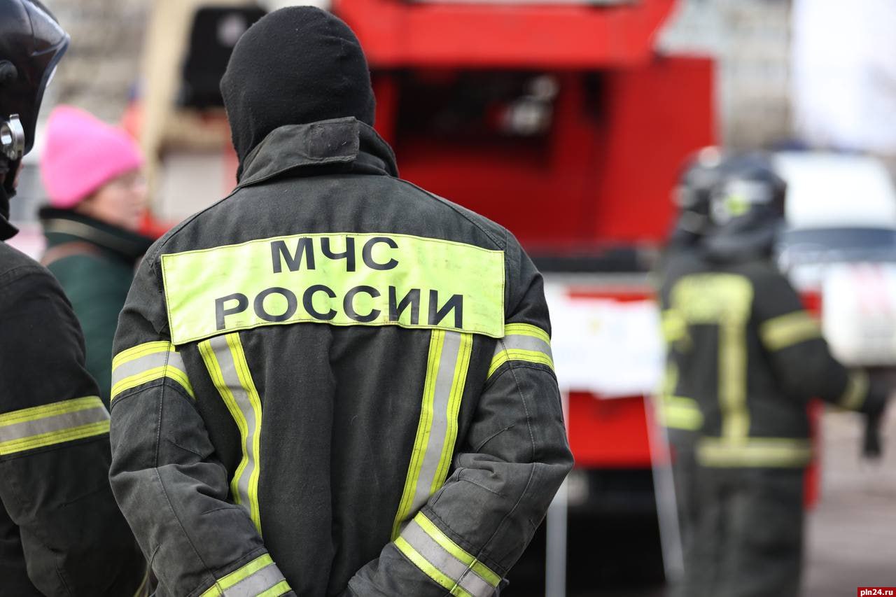 Грузовой автомобиль горел в великолукской деревне Гречухино
