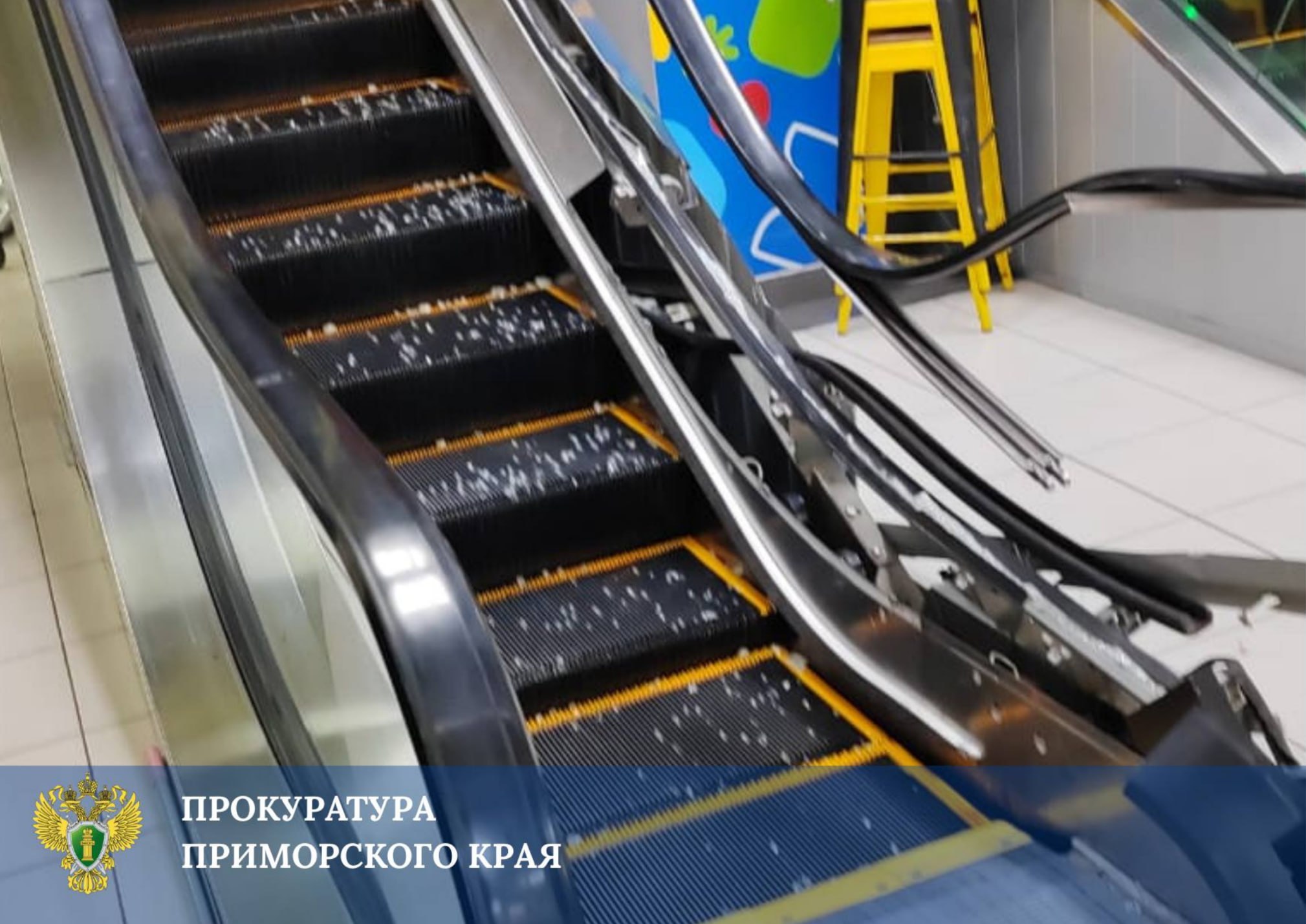 Девочке которой зажевало руку в эскалаторе в приморском Фокино всего четыре года Уточняется что ребенок сначала упал на подъемнике в ТЦ после чего рука попала в механизм складывающихся ступеней Прокуратура Приморского края организовала проверку РЕН ТВ в Telegram в MAX