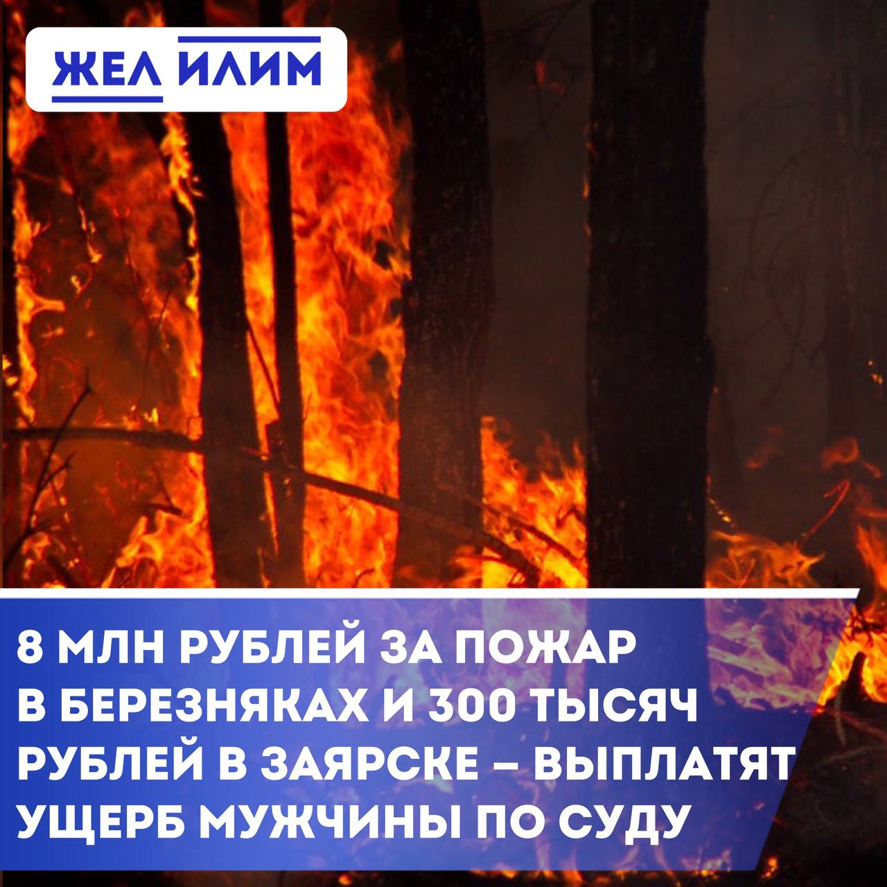 Миллионы рублей за костры: суд вынес два приговора за лесные пожары в Нижнеилимском районе В Нижнеилимском районе вынесены приговоры двум местным жителям, по вине которых в мае 2024 года сгорели десятки гектаров леса. Оба случая — из-за неосторожного обращения с огнём. В первом случае мужчина развёл костёр в лесу возле п. Березняки и ушёл спать, не убедившись, что огонь потушен. Результат — пожар на площади 15 гектаров, ущерб лесничеству — 40 млн рублей. Суд назначил ему 240 часов обязательных работ и обязал выплатить 8 млн рублей компенсации, с учётом тяжёлого финансового положения и наличия несовершеннолетнего ребёнка. Во втором случае поджог произошёл у п. Заярск. Мужчина развёл костёр на берегу реки Кежма Волоковая и пошёл рыбачить. Огонь перекинулся на лес. Сгорело 15 гектаров. Суд постановил выплатить 300 тысяч рублей — сумму уменьшили из-за возраста, здоровья и тяжёлого положения подсудимого. Он вину не признал. Прокуратура напоминает: разведение открытого огня в лесу — уголовно наказуемо. Лес — не место для беспечности.