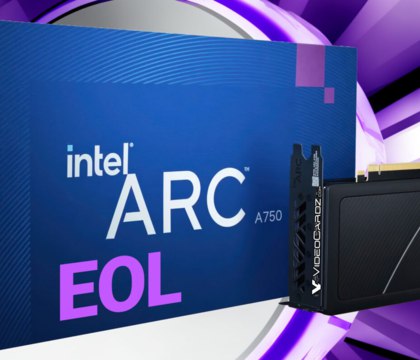 Intel прекращает производство целого ряда графических ускорителей ARC Alchemist, включая ARC A770 и ARC A750 Intel начинает понемногу сворачивать производство графических ускорителей поколения ARC Alchemist. Об этом сообщает портал Videocardz со ссылкой на соответствующее уведомление на официальном сайте Intel. В разделе с PCN Product Change Notification появился документ, уведомляющий партнеров компании о прекращении поставок целого ряда видеокарт линейки ARC Alchemist. Читать далее