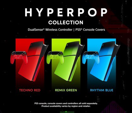 Sony представила яркую коллекцию геймпадов DualSense и сменных панелей для PS5 Hyperpop Sony презентовала линейку аксессуаров Hyperpop для игровой консоли PlayStation 5 Среди новинок сменные боковые панели и контроллеры DualSense в трех ярких расцветках Techno Red Remix Green и Rhythm Blue Дизайн выполнен так что черный цвет плавно переходит в яркие неоновые оттенки