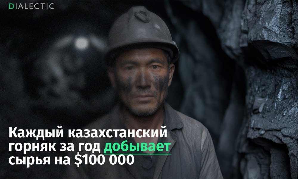 Производительность труда в горнодобывающей промышленности Казахстана превысила $100 000 на человека — это почти в десять раз больше уровня оплаты труда Каждый работник горно-металлургического комплекса ГМК Казахстана в 2024 году произвел продукции на сумму свыше 100 тысяч долларов. Об этом сообщил вице-министр промышленности и строительства Олжас Сапарбеков на заседании правительства. Производительность труда в секторе выросла на 9,4% и достигла 102 тысяч долларов на человека. ГМК играет значительную роль в экономике Казахстана, формируя 8% ВВП страны. В 2024 году объем производства в секторе превысил 26 миллиардов долларов. Привлекательность отрасли для инвесторов подтверждается объемом привлеченных инвестиций — более 3 миллиардов долларов за последний год. Высокая рентабельность вложений объясняется низкими затратами на рабочую силу. По данным Бюро национальной статистики РК, средняя зарплата в горнодобывающей промышленности превышает 700 тысяч тенге в месяц около 1300 долларов . Однако модальная зарплата, отражающая наиболее распространенный уровень доходов в отрасли, значительно ниже — около 500 тысяч тенге примерно 940 долларов . Таким образом, годовая зарплата казахстанского горняка составляет порядка 11-12 тысяч долларов, при этом стоимость произведенной им продукции достигает 102 тысяч долларов. Разница между этими показателями идет на инвестиции в развитие производства и формирование прибыли акционеров компаний. IALECTIC