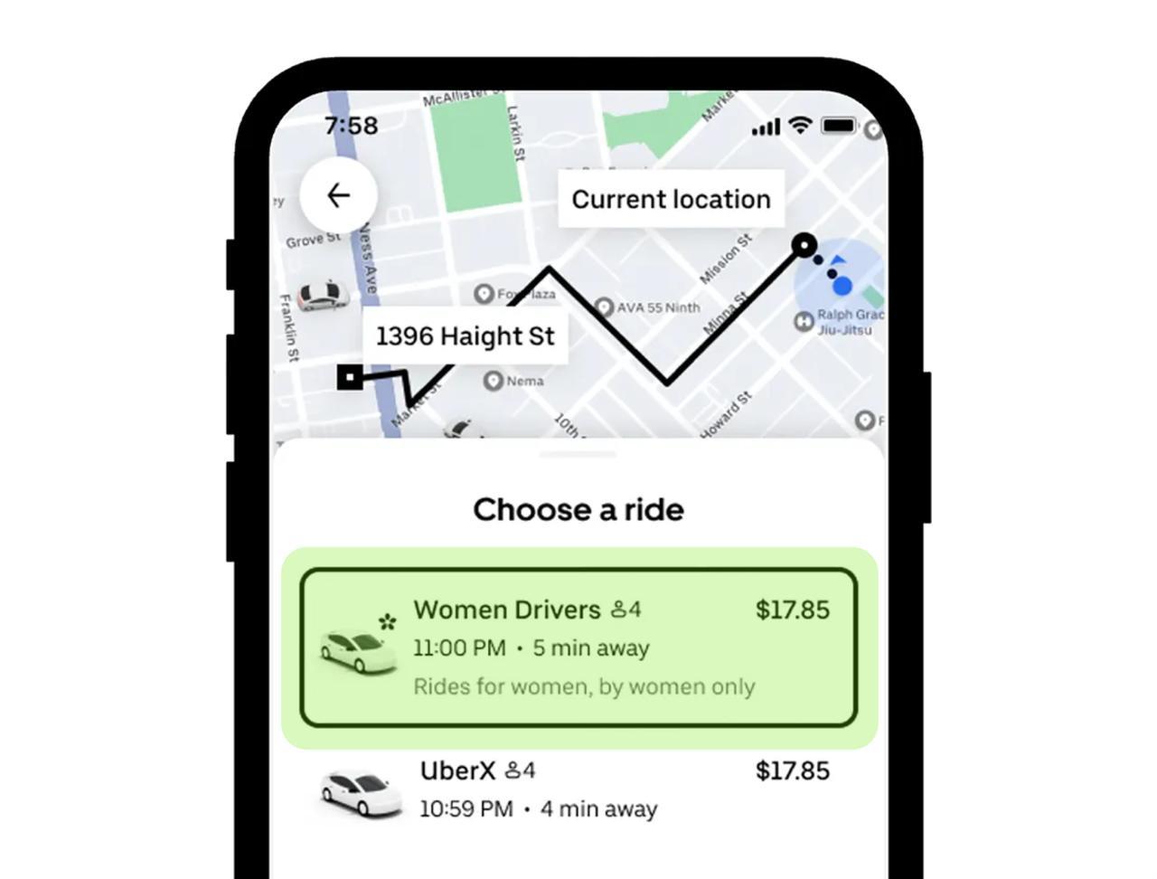 Uber включил фильтр «только для женщин» в США. Теперь девушки смогут выбирать водителей-женщин, а женщины-водители — брать в поездки только девушек.  Так агрегатор усиливает чувство безопасности клиента, не списывая доплату за особый тариф.  Яндекс Go, го так же