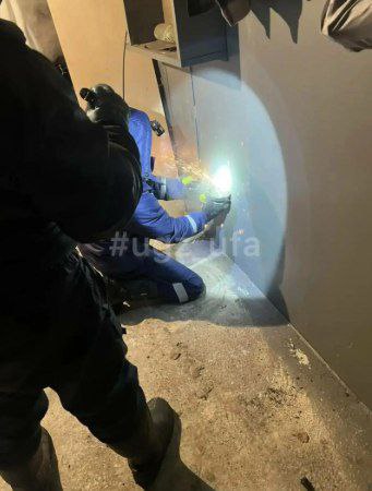 В Уфе спасли трех щенят застрявших в мороз между гаражами Сообщение поступило спасателям в выходные от жителей Пострадавших вызволить удалось не сразу Не помог даже специальный инструмент Пришлось найти хозяйку гаража освободить пространство после чего при помощи болгарки распилить стенку Двух щенков удалось быстро извлечь с третьим пришлось повозиться и сделать дополнительный пропил Щенков передали заявительнице Исчтоник УГЗ г Уфы Спутник FM Уфимская Волна