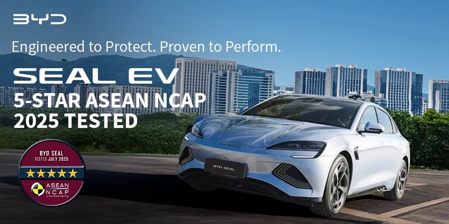 Электромобиль BYD Seal стал единственным китайским автомобилем получившем 5 звёздочный рейтинг безопасности от четырёх ассоциаций Euro NCAP C NCAP ANCAP и ASEAN NCAP В наиболее свежем тестировании ASEAN NCAP приняла участие праворульная версия модели Эксперты назвали результат машины выдающимся Габариты BYD Seal составляют 4800 х 1875 х 1460 мм Диапазон мощности седана 231 530 л с Запас хода достигает 650 км byd