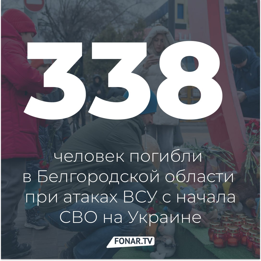 Вячеслав Гладков заявил, что с начала СВО в Белгородской области погибли 338 мирных жителей, в том числе 23 ребёнка. Ранения получили 2 199 человек, включая 157 детей. По словам чиновника, за 3,5 года атак со стороны ВСУ повреждены или разрушены 47 тысяч домов, из которых 42 тысячи уже восстановлены. При этом, как подчеркнул Гладков, в некоторых сёлах, включая Шебекино, одни и те же здания восстанавливались по 14 раз. Добавим, что названная губернатором цифра погибших совпадает с тем количеством погибших в списке, который мы ведём на сайте. #цифраФонаря