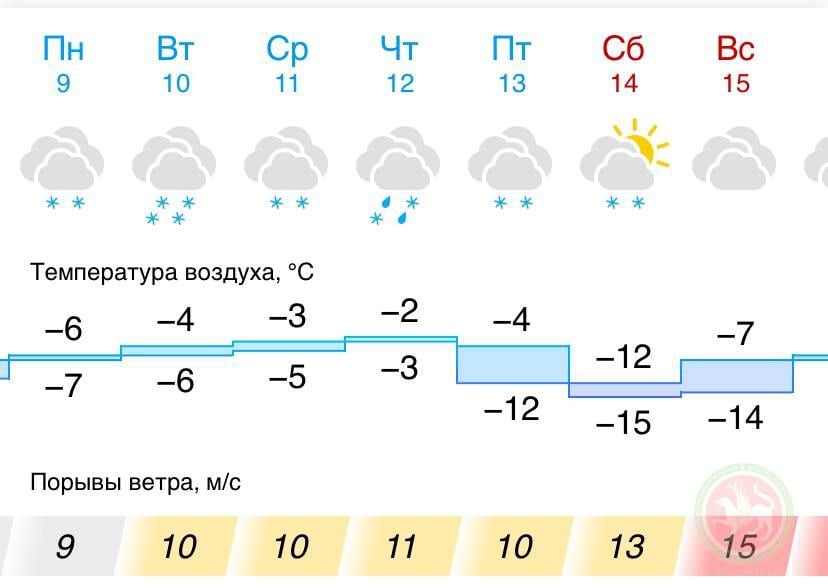 Долгожданный снегопад накроет Татарстан  С 9 декабря в республике ожидаются сильные снежные осадки. Снег будет идти на протяжении всей недели. Сегодня и завтра на дорогах будет сильная гололедица.     — Ура! Наконец-то!   — Зима пришла что-ли?   — Не нужно мне этого снега.