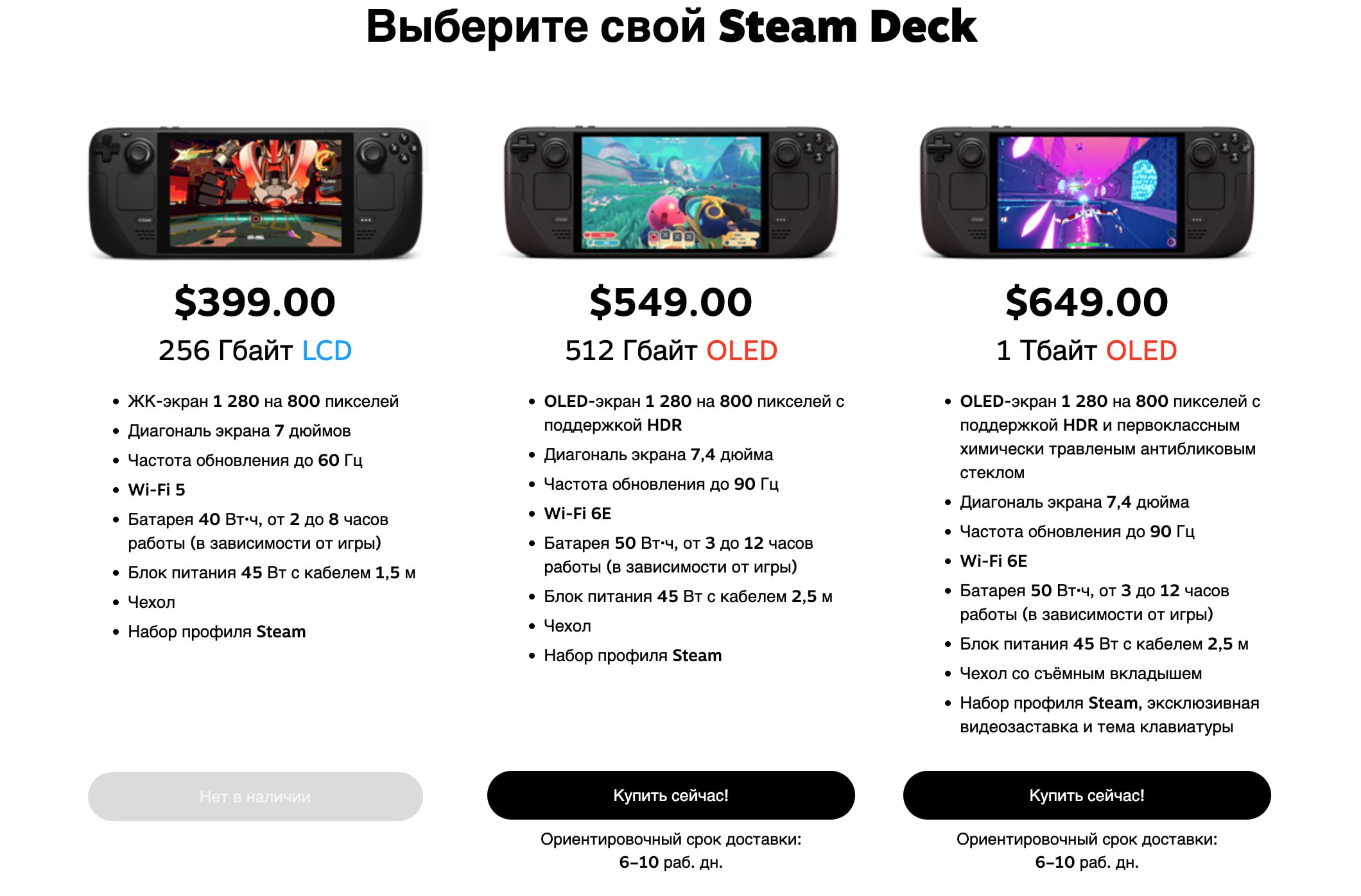 Теперь только OLED Valve сняла с продаж относительно дешёвую LCD версию Steam Deck Официально купить её уже нельзя     kod ru steam deck lcd discontinued