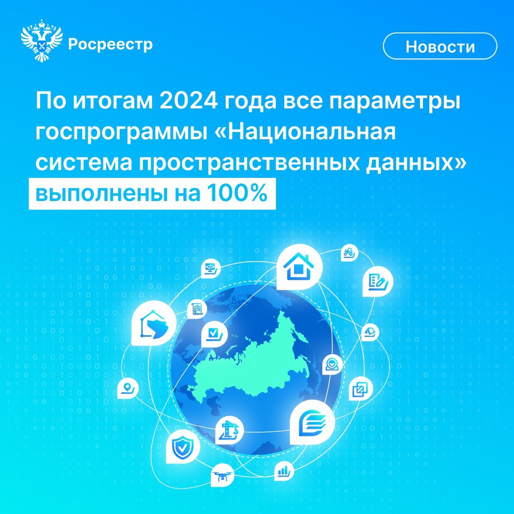 Росреестр VK По итогам 2024 года все показатели государственной программы «Национальная система пространственных данных» НСПД полностью исполнены. Об этом руководитель Росреестра Олег Скуфинский рассказал на заседании Комитета Госдумы по вопросам собственности, земельным и имущественным отношениям. «Мероприятия госпрограммы НСПД носят стратегический и системный характер, они работают на достижение национальных целей, которые определены Президентом и Правительством страны. Все показатели госпрограммы и федерального проекта, а также все 175 контрольных точек выполнены в полном объёме», – подчеркнул руководитель Росреестра в своём докладе. Как сообщил Председатель Комитета Сергей Гаврилов, Росреестр обеспечил достижение всех 10 плановых показателей госпрограммы НСПД, показав эффективную работу всего ведомства. Основная часть расходов Росреестра в 2024 году пришлась на реализацию госпрограммы НСПД. «Аудит подтвердил достоверность бюджетной отчётности и эффективное использование средств. Расходы...