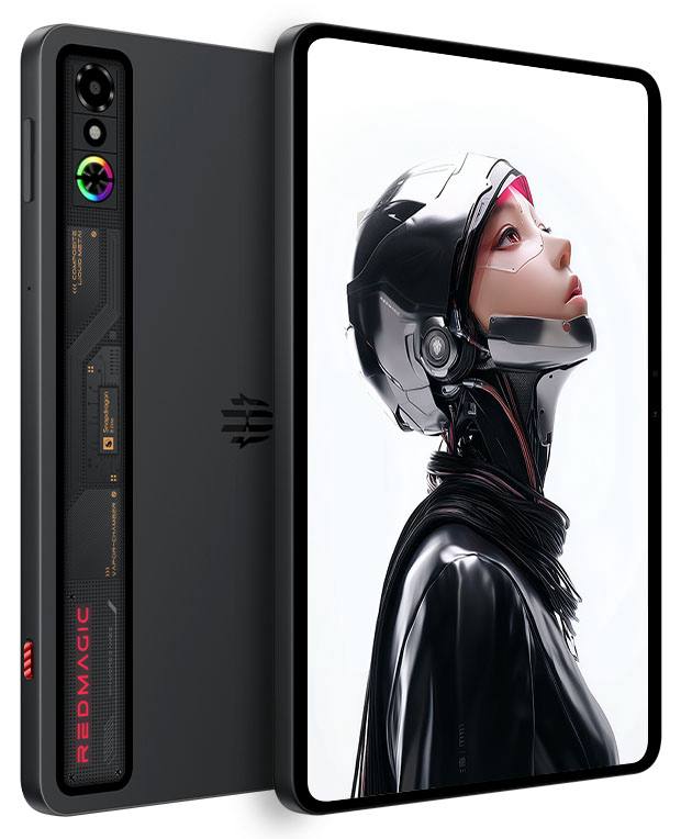 RedMagic представила компактный игровой планшет Gaming Tablet 3 Pro Производитель заявляет, что в устройстве используется OLED-дисплей типа Real-RGB, яркость которого достигает 1100 нит. Согласно тестам компании, планшет способен поддерживать 60 FPS в Honkai: Star Rail на максимальной графике в течение часа. На алюминиевом корпусе также есть специальная кнопка для активации игрового режима. Обе расцветки имеют прозрачную вставку с декоративными элементами и RGB-логотипом RedMagic. Основные характеристики: • Дисплей: 9" 2400x1504 OLED, 165 Гц • Чипсет: Qualcomm Snapdragon 8 Elite • Камеры: 13 Мп основная + 9 Мп фронталка • Память: 12/256, 16/512, 24/1024 ГБ • Связь: NFC, Wi-Fi 6, Bluetooth 5.3 • Биометрия: сканер отпечатков в кнопке питания • Влагозащита: не заявлена • Аккумулятор: 8200 мАч, 80 Вт • Особенности: активное охлаждение • Цена: от 3999 юаней ~44 000 ₽