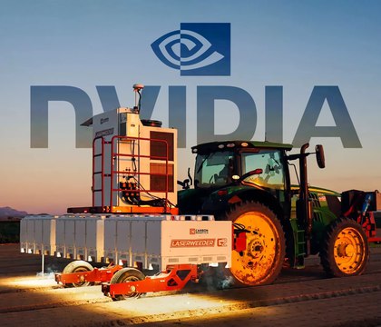 NVIDIA и Carbon Robotics создали лазерного робота уборщика сорняков на базе 24 GPU NVIDIA вместе с Carbon Robotics представила LaserWeeder G2 сельскохозяйственного робота работающего на 24 GPU и способного распознавать и сжигать сорняки без применения химии Машина весом 3 3 тонны оснащена 36 камерами и 24 лазерами мощностью 240 Вт