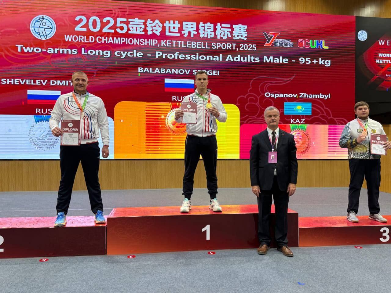 Рекорды и медали Бурятские гиревики выиграли чемпионат мира в Китае Соревнования проходили с 13 по 16 ноября в китайском городе Хайнин Он собрал около 400 участников из 20 стран Бурятские спортсмены в составе российской сборной продемонстрировали впечатляющие результаты сообщил в своем ТГ канале глава Бурятии Алексей Цыденов Результаты спортсменов из Бурятии Андрей Рассадин весовая категория до 73 кг установил новый мировой рекорд в рывке 216 подъемов и стал пятикратным чемпионом мира Также занял второе место в толчке с личным рекордом 139 кг Андрей Пивень весовая категория до 95 кг завоевал золото в рывке 189 подъемов и стал чемпионом мира второе место в длинном цикле 69 подъемов а также второе место в толчке 121 кг Сергей Балабанов весовая категория свыше 95 кг выиграл золото в длинном цикле с результатом 101 подъем получил титул чемпиона мира На его счету также второе место в толчке У Виктория Башарова весовая категория до 68 кг золото в рывке и новый мировой рекорд 217 подъемов Сергей Кожевников весовая категория до 78 кг завоевал серебряную медаль в рывке выполнив 200 подъемов Новости Бурятии