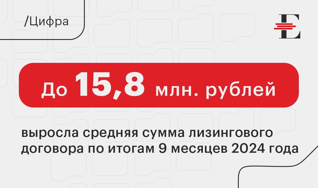 по сравнению с аналогичным периодом прошлого года рост составил 28%  с 12,4 млн рублей .    Это вызвано повышением ключевой ставки и, как следствие, с увеличением размера лизинговых платежей. При этом темп роста кратно превышает официальный уровень инфляции.