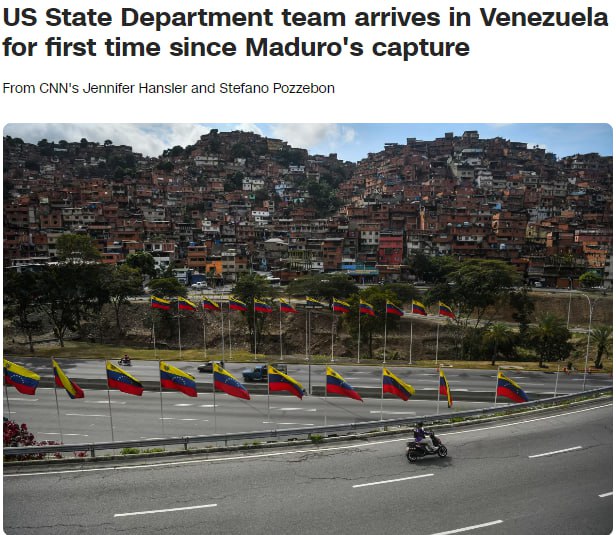 Делегация Госдепартамента США прилетела в Венесуэлу Представители прибыли для оценки перспектив возобновления работы американского посольства в Каракасе пишет CNN В делегацию вошли американские дипломаты и сотрудники подразделения по делам Венесуэлы базирующегося в Колумбии а также исполняющий обязанности посла США в Колумбии Джон Макнамара Подпишитесь на Абзац TG VK Дзен MAX Rutube