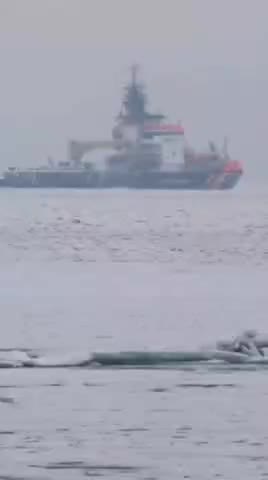 Немецкий ледокол застрял при спасении газовоза, возможна помощь атомного ледокола из России