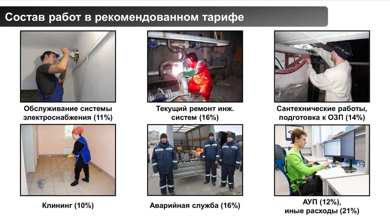 На совещании под председательством губернатора Московской области Андрея Воробьева также обсудили тарифы УК по содержанию МКД.  Тариф на текущее содержание – самая важная статья в квитанции для многоквартирного дома. Именно из тарифа на содержание жителям оказываются услуги, которыми они ежедневно пользуются: бесперебойная работа инженерных коммуникаций и лифта, чистый подъезд, уборка придомовой территории и так далее.   Правильное определение и обоснование тарифов влияет на качество предоставляемых услуг.  Важно, чтобы жители были осведомлены о том, как формируются тарифы и имели возможность участвовать в обсуждении и принятии решений. Именно проведение открытых собраний и прозрачность в расчетах смогут повысить доверие собственников к управляющим компаниям.  Плату за содержание МКД повышать необходимо, ведь общий уровень инфляции отражается на расходах УО и тем самым снижает качество содержания МКД.  А вы как думаете, нужно ли увеличивать тариф для повышения качества услуг?