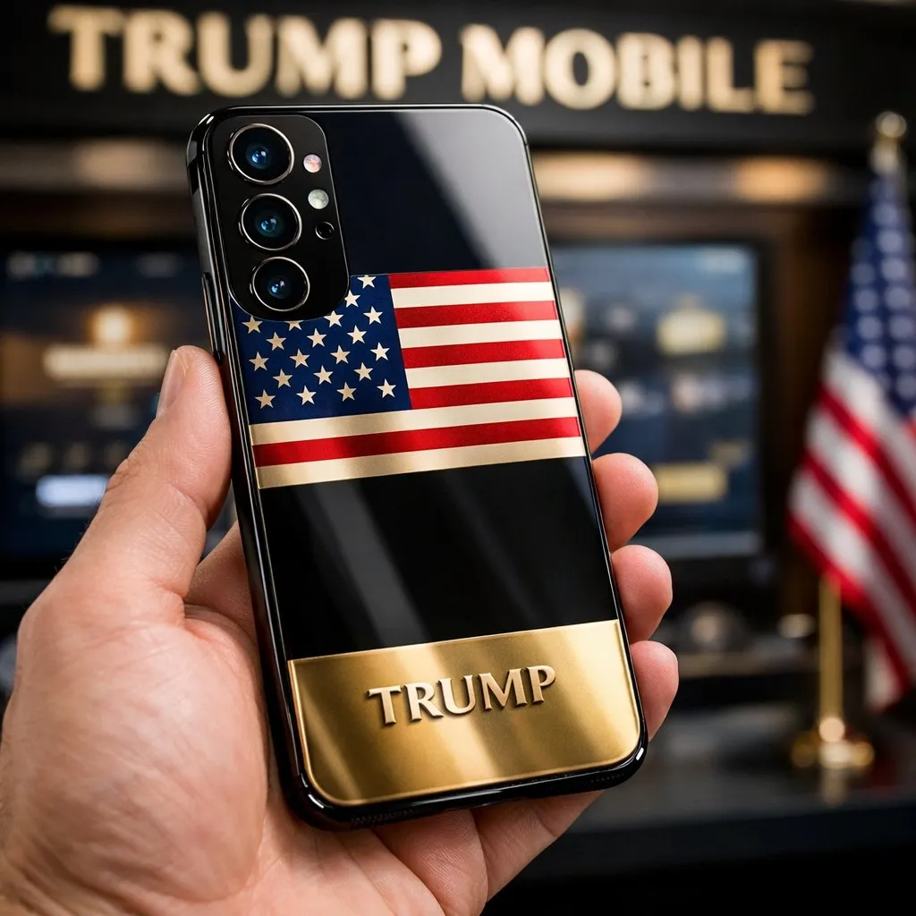 Trump Mobile представила обновленный дизайн своего T1 Phone Компания обновила свой сайт представив новый логотип и дизайн сохранив при этом характерные черты золотой цвет и американский флаг на задней панели Хотя окончательный дизайн подтвердился сроки выхода нового телефона пока остаются неизвестными На задней стороне устройства теперь отсутствует большой логотип T1 который был в предыдущих вариантах Также предусмотрена тройная камера что добавляет функциональности новинке PRO AI OFFICIAL
