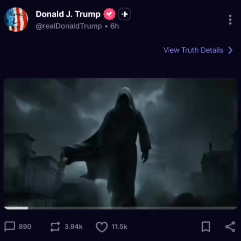 Дональд Трамп представил новое видео с эпатажным образом Мрачного Жнеца