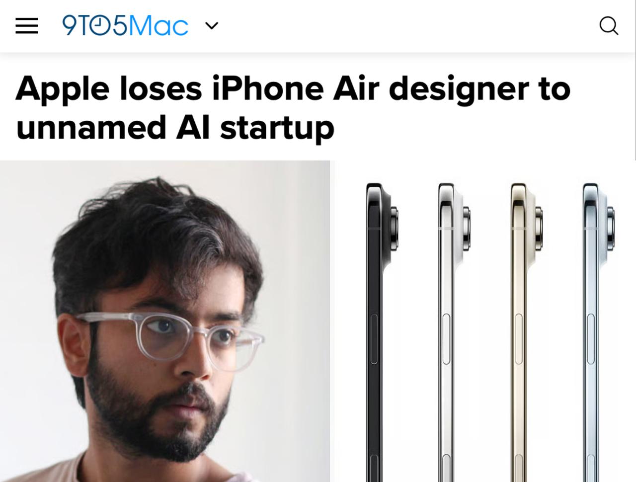 Дизайнер iPhone Air покинул Apple создатель самого неудачного iPhone компании теперь переходит в ИИ стартап Главное вовремя уйти после провала Илон Маск