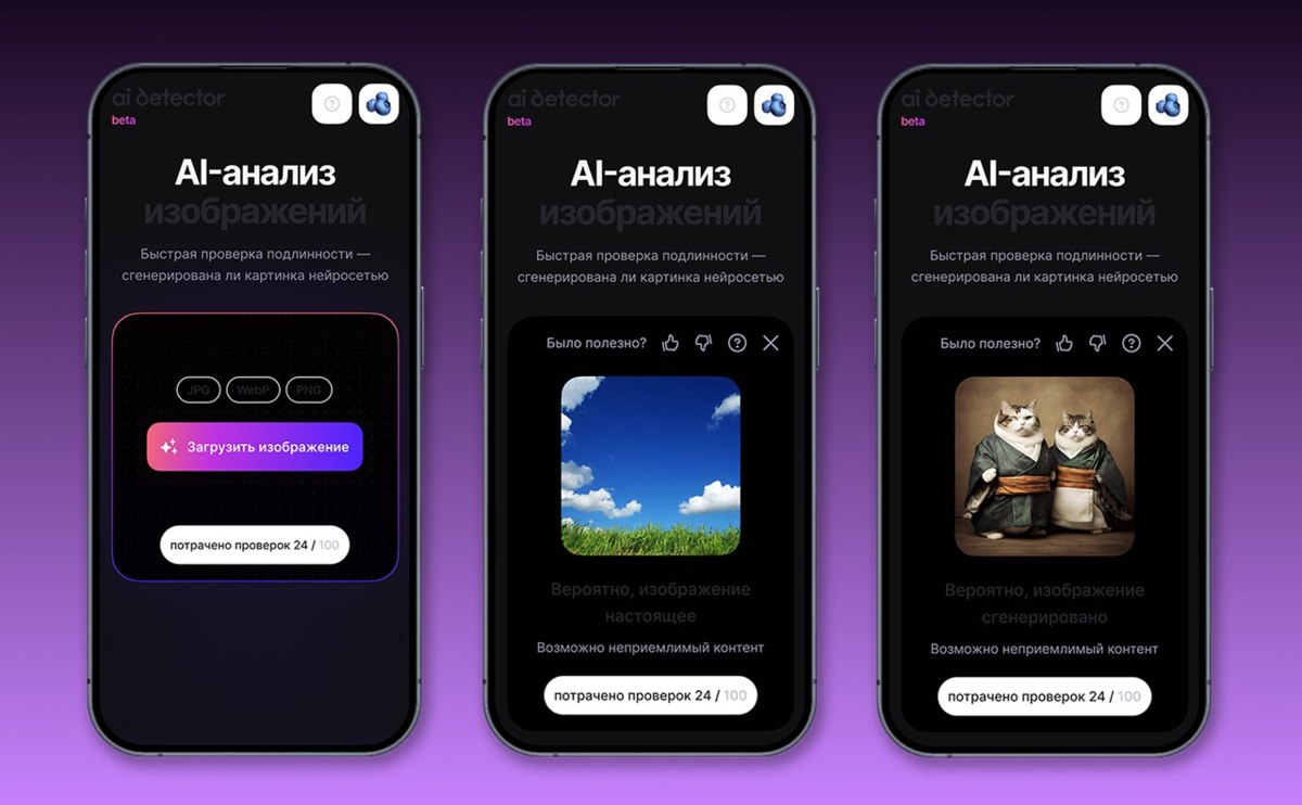 Объединённая компания Wildberries Russ начала тестировать сервис для выявления сгенерированных изображений На старте он работает бесплатно на отдельном сайте и позволяет проверить 100 изображений в месяц vc ru ai 2329897