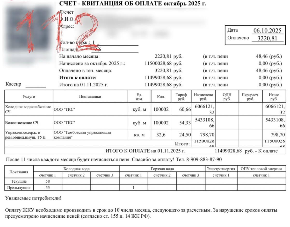 Счёт за коммуналку равный стоимости московской однушки пришёл девушке за квартиру 33 м² в посёлке Амурской области За октябрь она оказалась должна 11 5 млн 30 летняя хозяйка переехала в Ярославль но все равно оплачивает воду и свет на родине Несмотря на то что дома никто не живёт ей пришла платёжка где израсходовали 100 млн литров холодной воды В ЖКХ разбираются в произошедшем investingcorp
