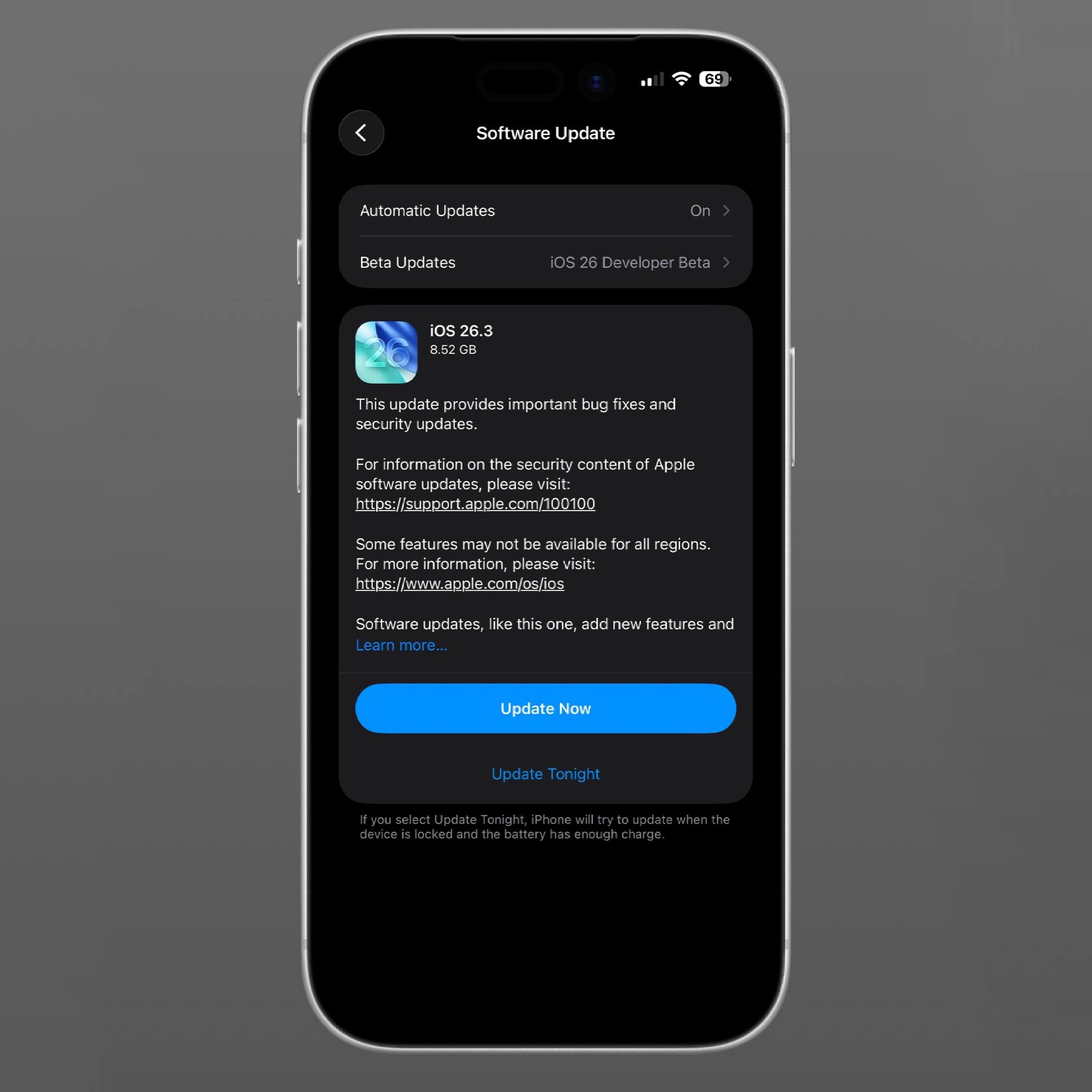 Apple выпускает Release Candidate сборки для тестировщиков iOS 26 3 RC 23D125 iPadOS 26 3 RC 23D125 watchOS 26 3 RC 23S618 tvOS 26 3 RC 23K619 HomePod Software 26 3 RC 23K619 visionOS 26 3 RC 23N619 macOS Tahoe 26 3 RC 25D122 macOS Sequoia 15 7 4 RC 4 24G517 macOS Sonoma 14 8 4 RC 4 23J319 iOS 18 7 5 RC 22H311 iPadOS 18 7 5 RC 22H311