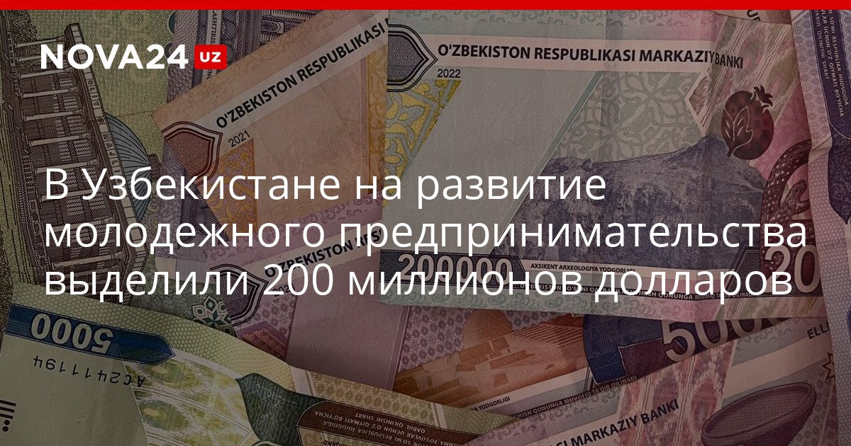 В Узбекистане на развитие молодежного предпринимательства выделили 200 миллионов долларов Для самозанятых молодых людей также увеличили максимальную сумму кредита nova24 uz 322180 YouTube Instagram Telegram