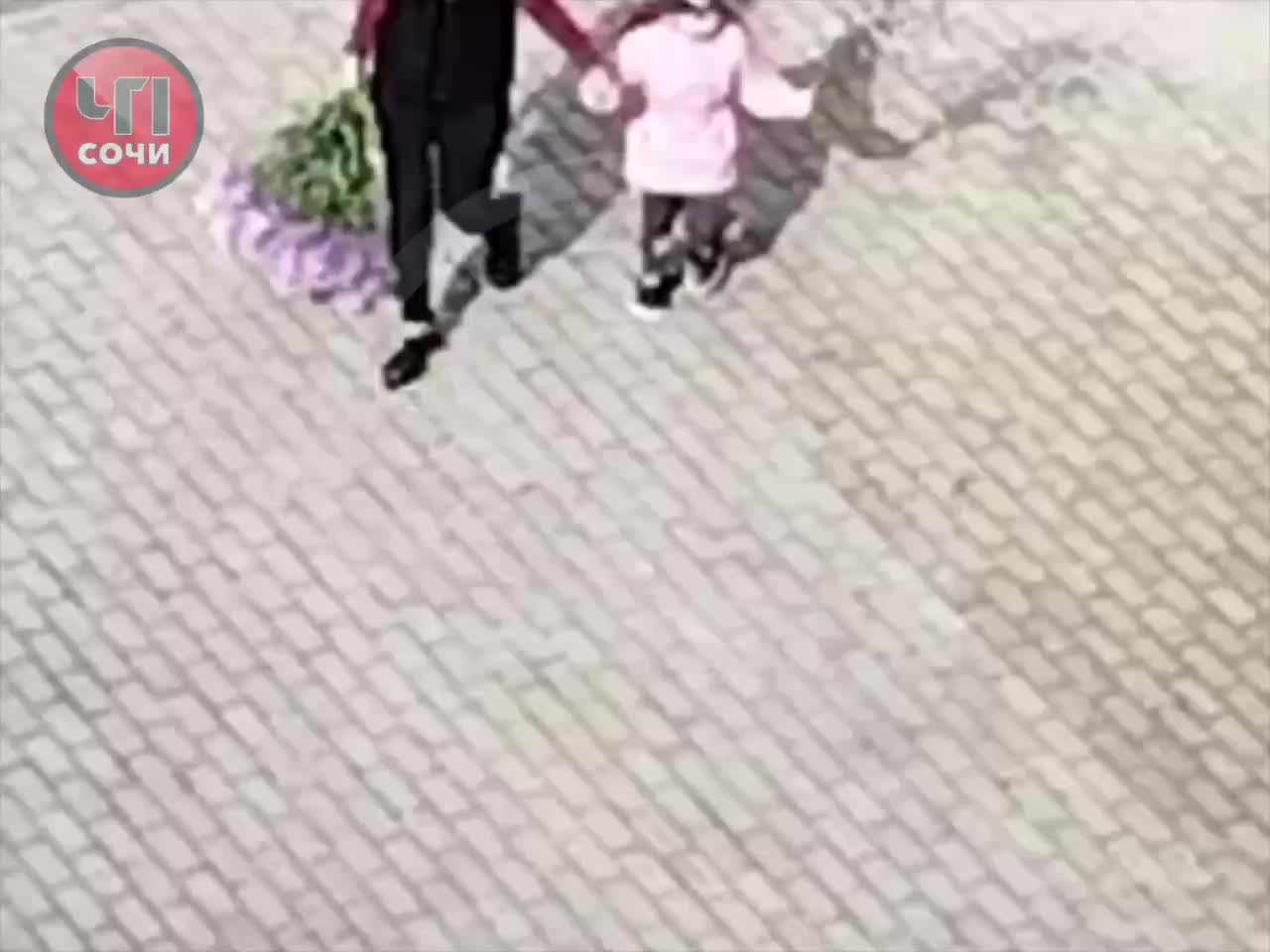 Неизвестная женщина повредила тюльпаны на улице Маршала Казакова в Петербурге