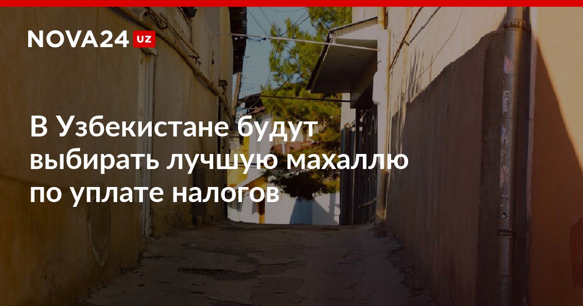 В Узбекистане будут выбирать лучшую махаллю по уплате налогов Вошедшие в топ 100 рейтинга получат финансирование а также государством 75 расходов на инфраструктуру nova24 uz 306719 NOVA24 LIVE