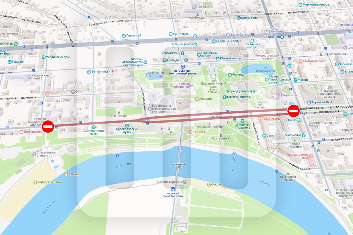 В Тирасполе перекрывается движение транспорта в центре на площади Суворова Там будет открытие новогодней ёлки С 17 30 до 20 00 нельзя будет проехать на машине Через мост со стороны Кицкан проезд будет открыт