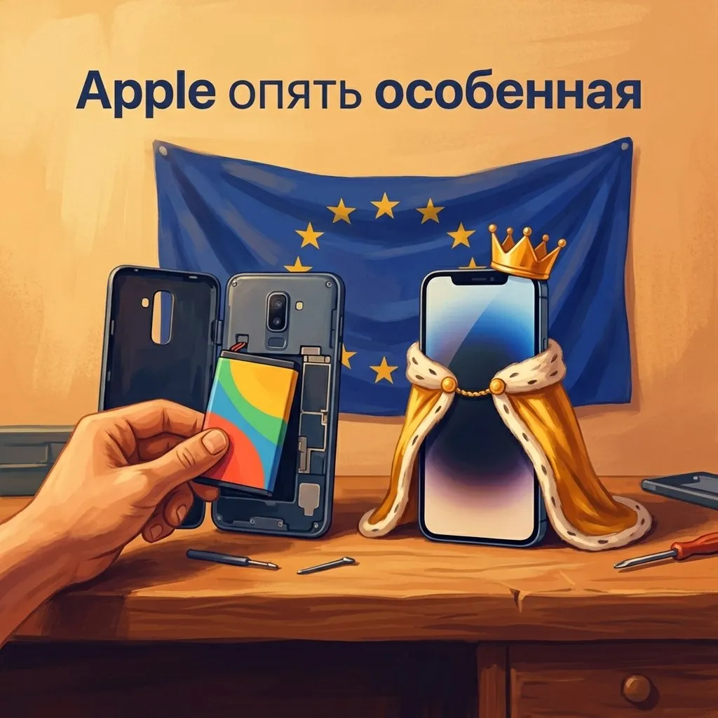 ЕС требует съёмные батарейки в смартфонах но не для всех Евросоюз принял закон по которому батарейки в телефонах должны быть легко заменяемыми пользователем Звучит как возвращение в славные времена когда заднюю крышку можно было просто снять Но есть нюанс Apple похоже может получить исключение из этого правила Формально для водозащиты и безопасности Но под это правило подпадает практически любой современный смартфон Так что почему исключения нельзя сделать для аппаратов на Android непонятно Может кто то забашлял больше других