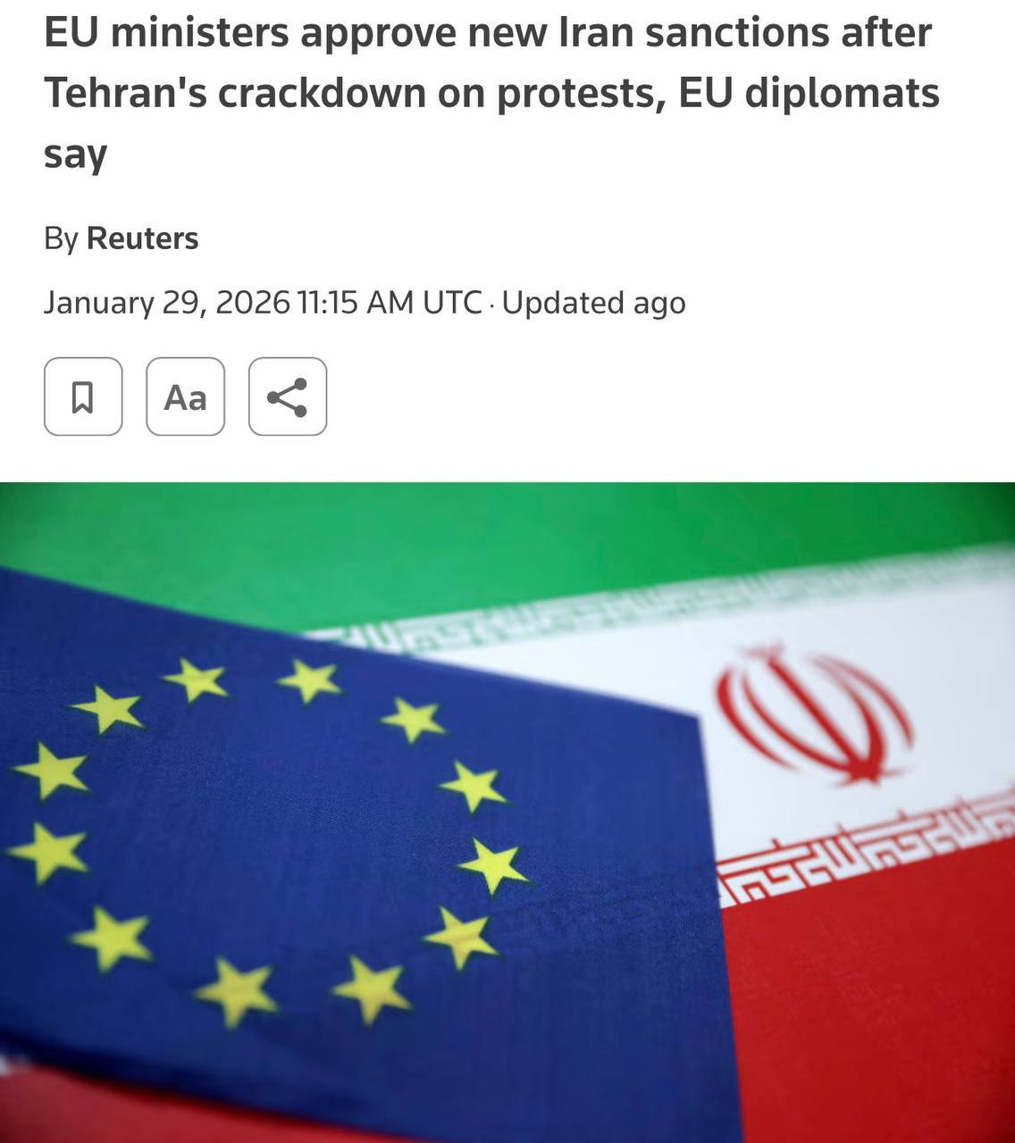 ЕС вводит новые санкции против Ирана Министры иностранных дел стран Евросоюза одобрили санкции против иранских лиц и структур Эти меры связаны с подавлением протестов и поддержкой России Также обсуждается политическая поддержка признания Корпуса стражей исламской революции террористической организацией Это решение углубляет напряженность в отношениях ЕС и Ирана и может повлиять на дипломатические связи в регионе санкции Иран Russia News Подпишись