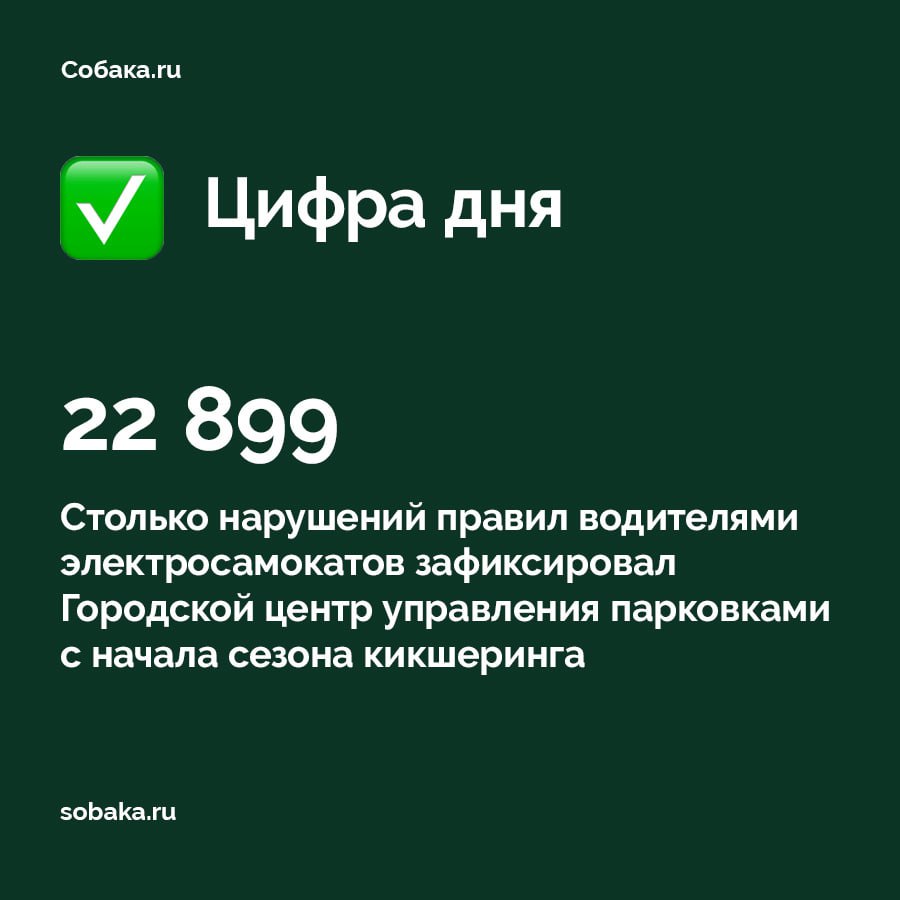 С начала сезона операторы кикшеринга получили от петербуржцев более 10 тысяч жалоб на электросамокаты, сообщил Комитет по транспорту Петербурга. Городской центр управления парковками зафиксировал 22 899 нарушений правил водителями мобильного транспорта. Самое популярное — неспешивание на пешеходных переходах.