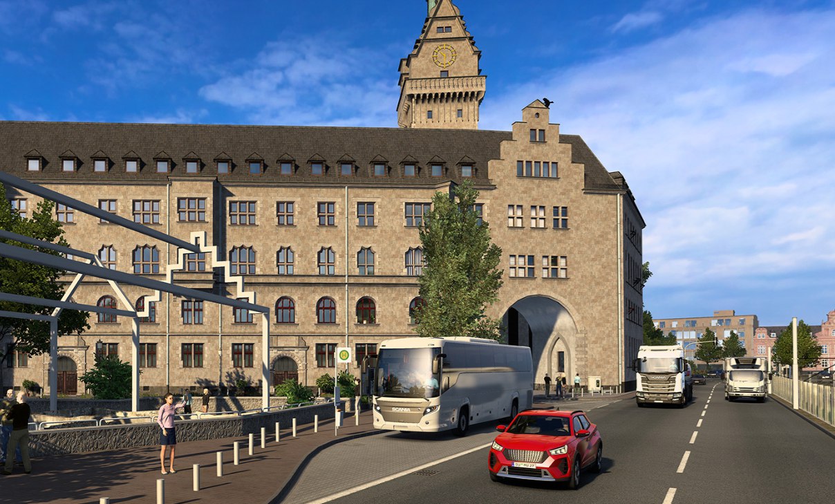 Управляемые автобусы в Euro Truck Simulator 2. Первые скриншоты нового транспорта Euro Truck Simulator 2 постепенно наполняют новым контентом. Теперь игроки ожидают возможность прокатиться не только на грузовиках, но и автобусах.