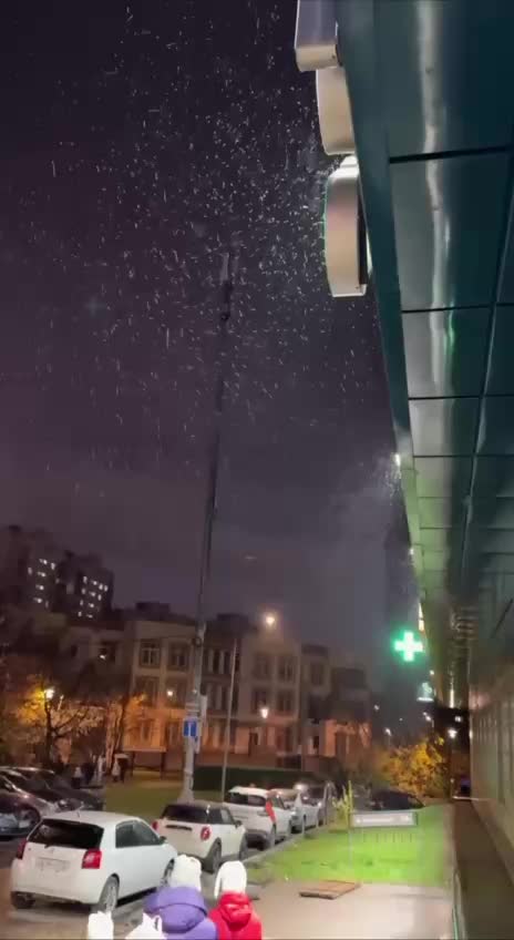 Первый снег в Рузском районе Подмосковья