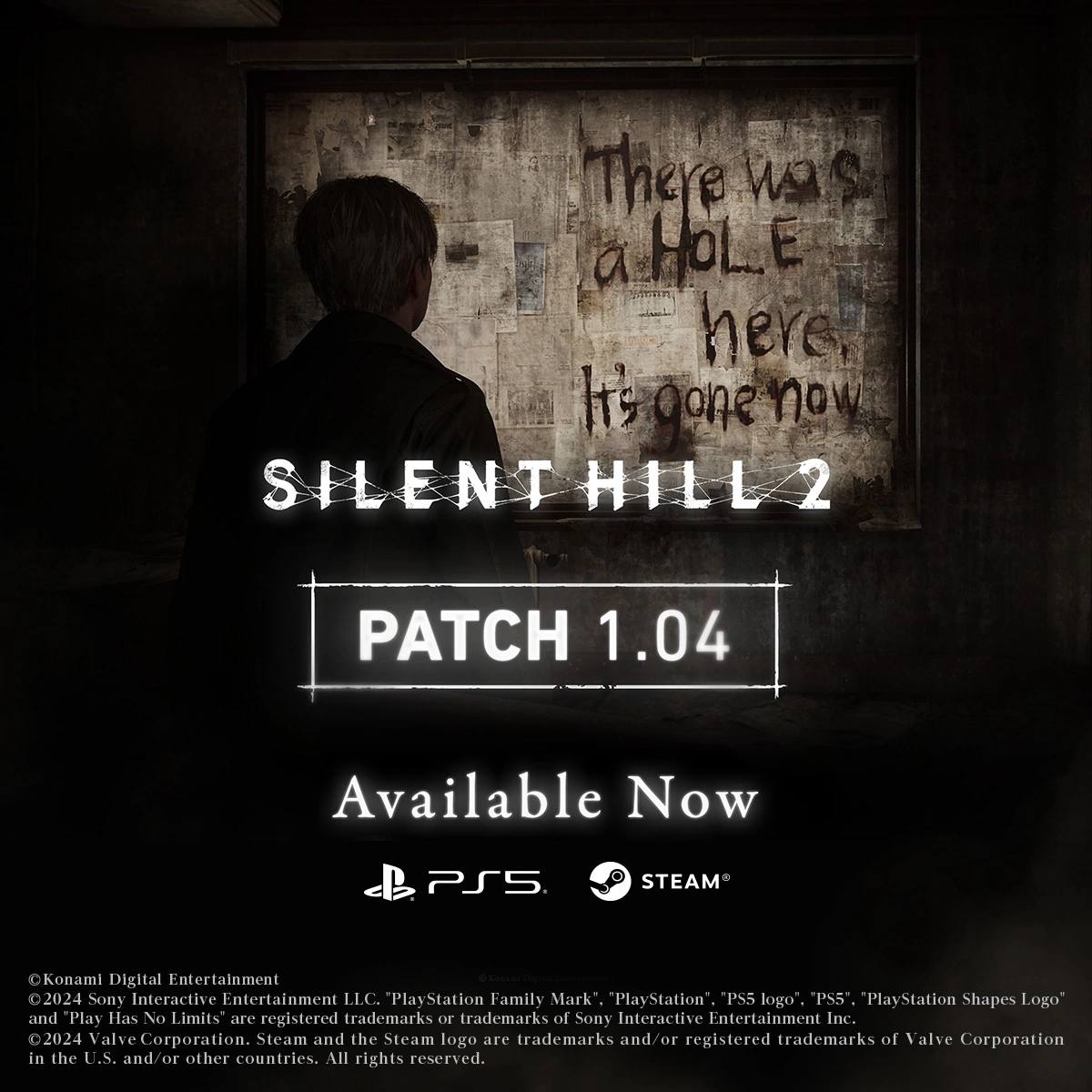 Для Silent Hill 2 Remake вышел патч 1.04   Он доступен для загрузки на PlayStation 5 и ПК. Патч призван исправить ошибки технического плана, геймплейные моменты и графические проблемы.  Несмотря на название, это первое обновление с момента релиза.