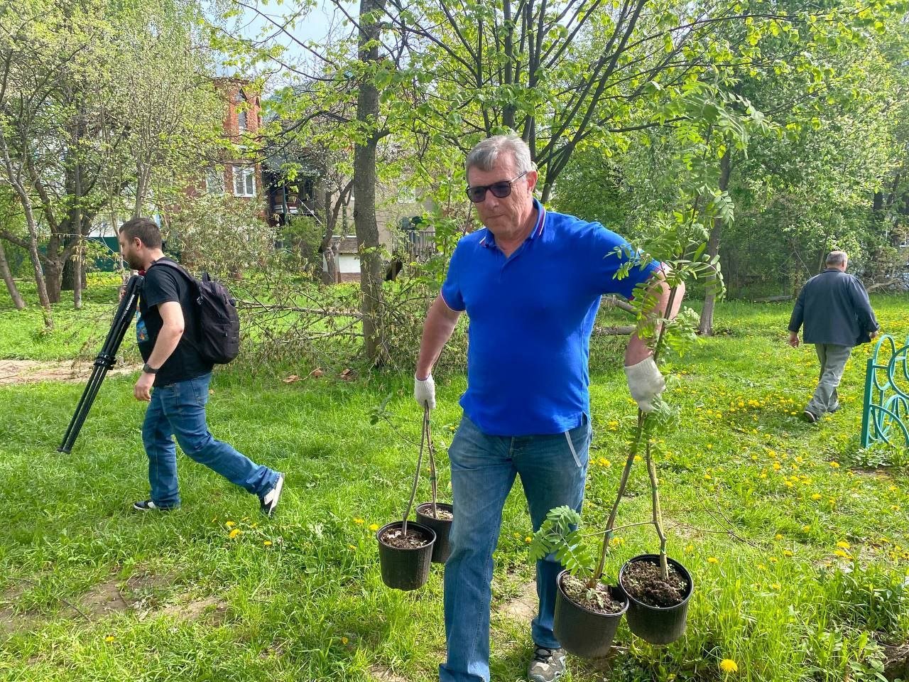 Сегодня пешеходная зона в микрорайоне ПМК возле дома №45 на Ярославском шоссе преобразилась: на ней провели опиловку деревьев, которые пострадали от майского урагана, и высадили порядка 80 саженцев деревьев и кустарников. Территорию совместными усилиями украшали местные жители, первый заместитель председателя окружного Совета депутатов, руководитель фракции «Единая Россия» Константин Негурица, сотрудники администрации и активисты движения «Волонтёры Победы». Эта пешеходная зона — любимое место отдыха у всех жителей микрорайона. Озеленять её начали ещё в прошлом году, но, к сожалению, некоторые деревья и кустарники не прижились, поэтому в этом году её решили дополнить новыми саженцами. Помимо большого количества деревьев и кустарников по периметру пешеходной зоны, в центре высадили большую зелёную ель, которая будет радовать детишек микрорайона зимой.