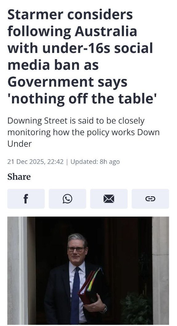 Премьер Британии Стармер может вскоре запретить соцсети детям до 16 лет Ему понравился эксперимент в Австралии который вызвал массу возмущения и споров banksta