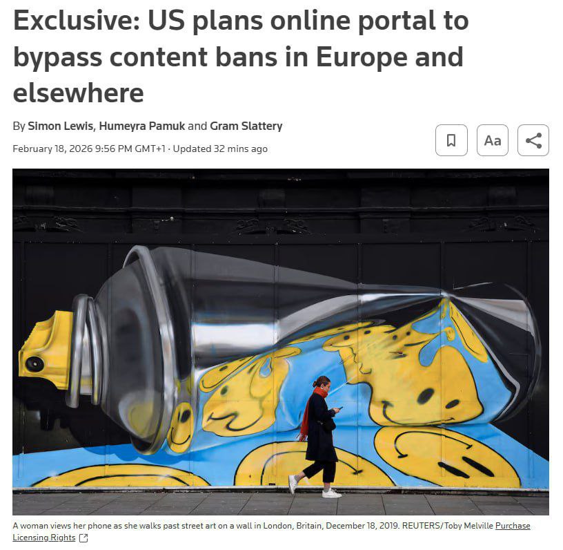 Радио Свобода для Европы Госдеп США создает онлайн портал freedom gov который позволит жителям ЕС и других государств знакомиться с контентом запрещенным их правительствами Вашингтон рассматривает подобный шаг как способ противодействия цензуре пишет Reuters