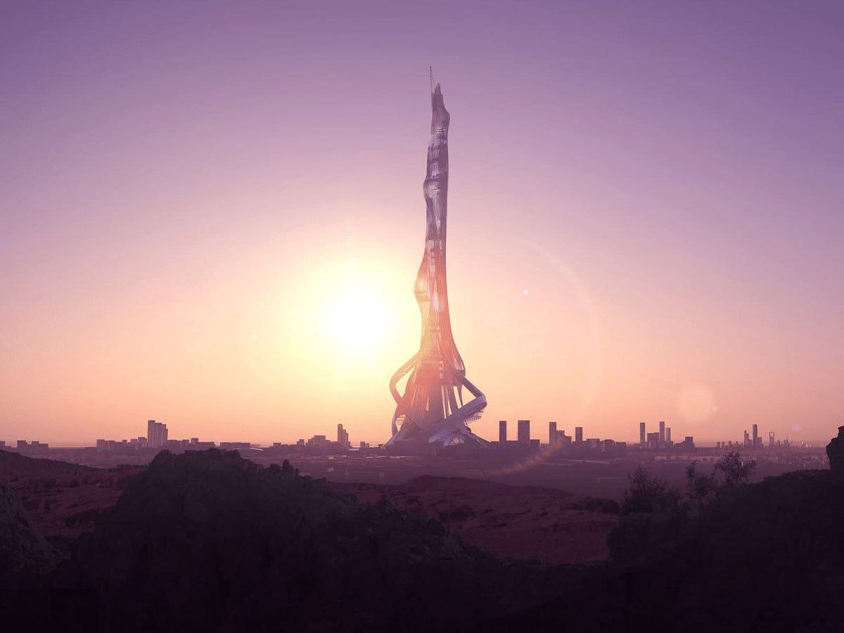 Самое высокое здание на Земле построят в Саудовской Аравии Небоскрёб Rise Tower будет высотой более 1 5 км там будет 400 этажей Это в два раза выше чем Бурдж Халифа и почти в 5 раз выше чем Москва Сити banki oil