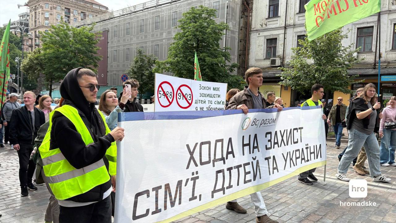 "Полиция — на фронт!": Нацисты в Киеве вышли против марша ЛГБТ Противники проведения "Марша Равенства" вышли на улицы Киева и требуют отправить на фронт полицейских, охранявших проведение мероприятия. После завершения марша, его противники устроили собственное шествие. Подписаться Перекличка