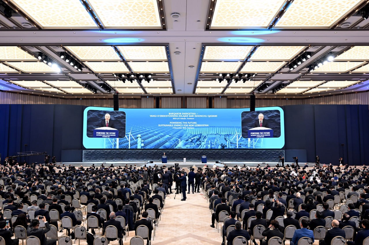 В Международном конгресс центре в Ташкенте пройдет церемония запуска новых мощностей и начала строительства очередных объектов энергетики на полях мероприятия Шавкат Мирзиёев примет делегации Азербайджана Китая Кыргызстана ОАЭ Саудовской Аравии и Турции