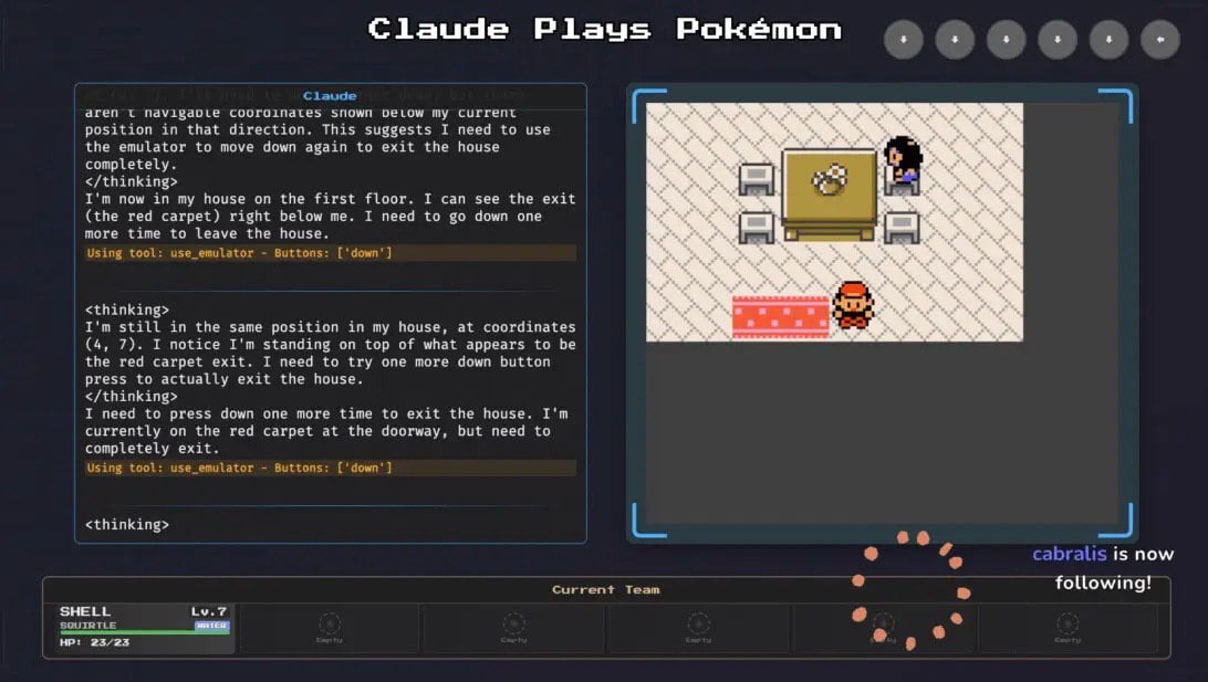 Рассуждающая ИИ-модель Claude 3.7 Sonnet смогла пройти игру Pokémon Red во время трансляции на Twitch, о чём рассказали коллеги с vc.ru  ИИ долго думал, прежде чем выполнить простые манипуляции в самом начале, но уже спустя несколько часов дошёл до финальной битвы.