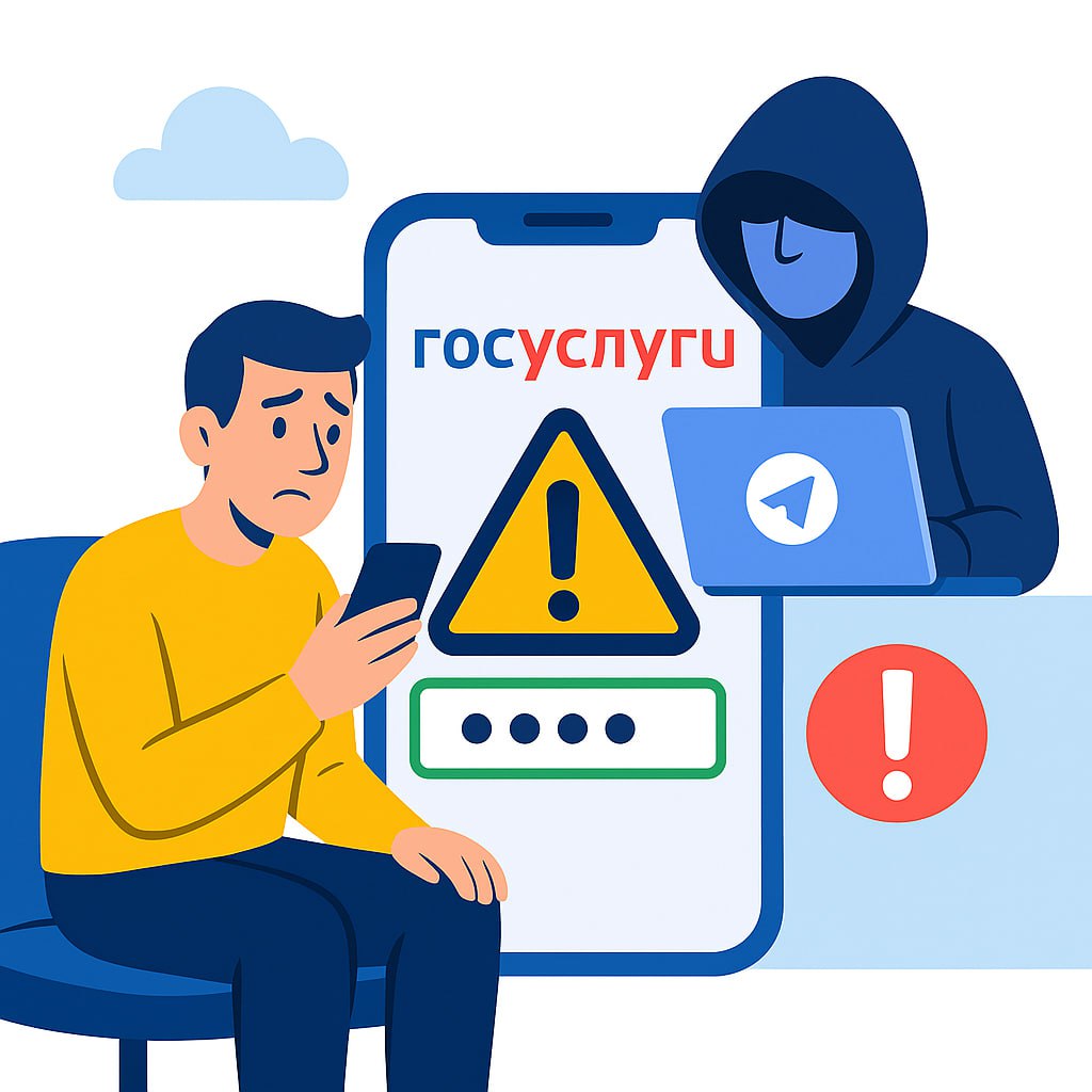 Новая схема кражи данных на Госуслугах через Telegram МВД предупреждает о массовых случаях кражи паролей от аккаунтов на Госуслугах с использованием Telegram-ботов. Злоумышленники обманом вынуждают пользователей вводить пароли из SMS в окно бота, получая полный доступ к их учетным записям. После этого мошенники используют схему "безопасного счета": представляясь сотрудниками банка или госорганов, они убеждают жертву перевести деньги на "защищенный" счет, фактически – похищая их. Рекомендация от Выберу.ру: ни в коем случае не сообщайте пароли из SMS-сообщений в Telegram-ботах! #осторожно_мошенники Выберу.ру