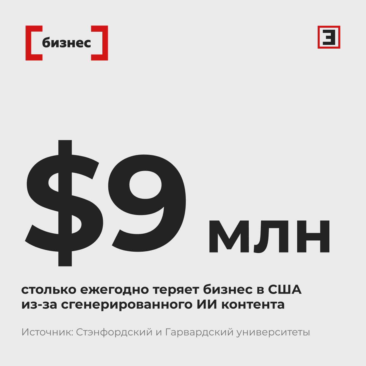 Ежегодно бизнес теряет до 9 млн из за ИИ Из за сгенерированного искусственным интеллектом ИИ низкокачественного контента бизнес ежегодно теряет до 9 млн подсчитали ученые Стэнфордского и Гарвардского университетов Специалисты опросили более 1000 офисных работников в США Каждый четвертый респондент заявил что в течение последнего месяца ему пришлось столкнуться с внутренними документами и записками лишенными содержания Чтобы разобраться с рабочей кашей сотрудникам пришлось тратить почти по 2 часа в день Таким образом потеря рабочего времени и концентрации на инфошлак от ИИ снижает продуктивность сотрудника в среднем на 186 в месяц а в год до 9 млн Все эксперты здесь
