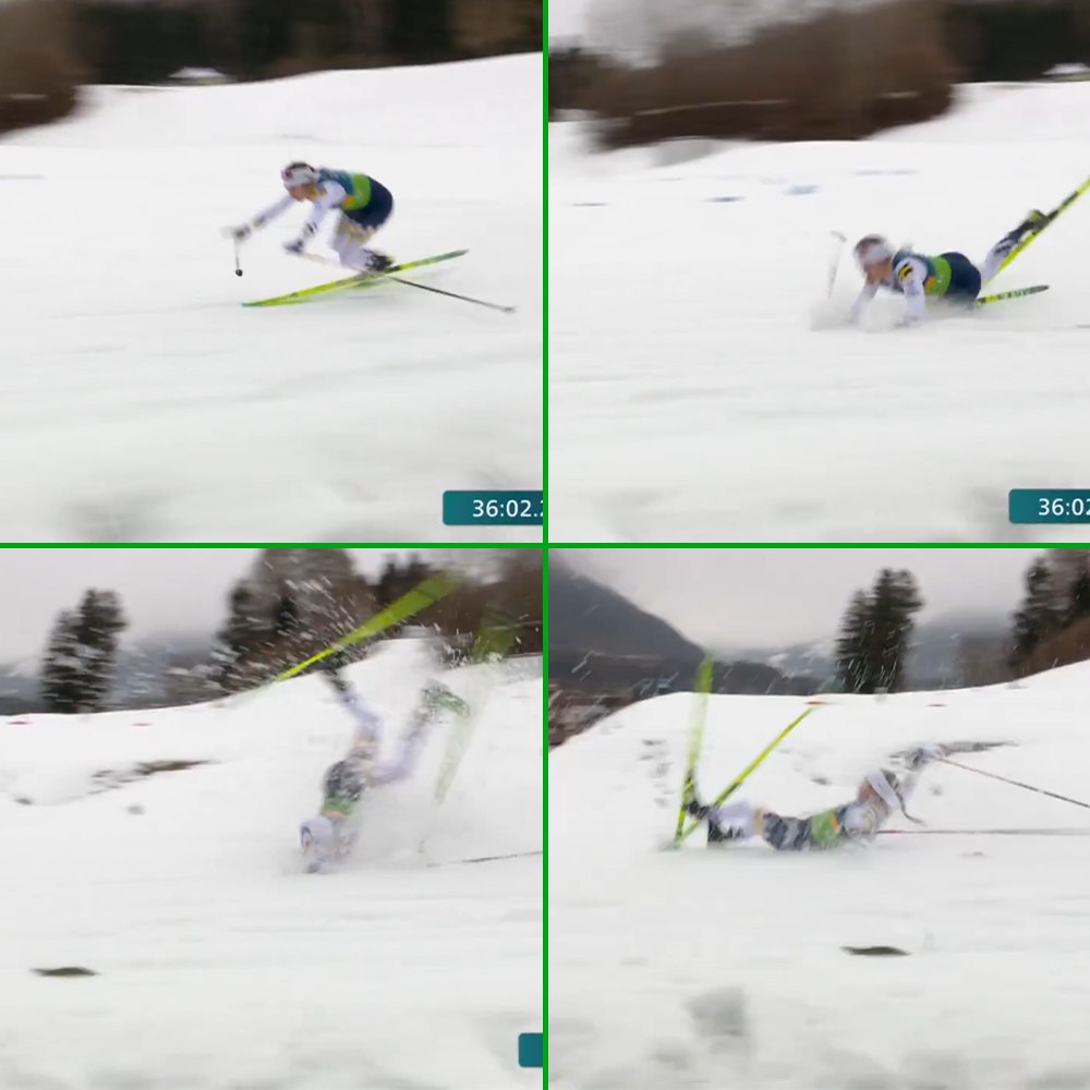 Шведка Эбба Андерссон дважды упала во время лыжной эстафеты золото выиграли норвежки Из за этих двух падений и потери лыжи спортсменки из Швеции отстали от норвежек на 50 9 секунды в эстафете 4х7 5 км заняв второе место Бронзовые медали взяли представительницы Финляндии отставшие от лидера на 1 минуту и 14 7 секунды Подписывайтесь на РИА Новости Спорт в MAX